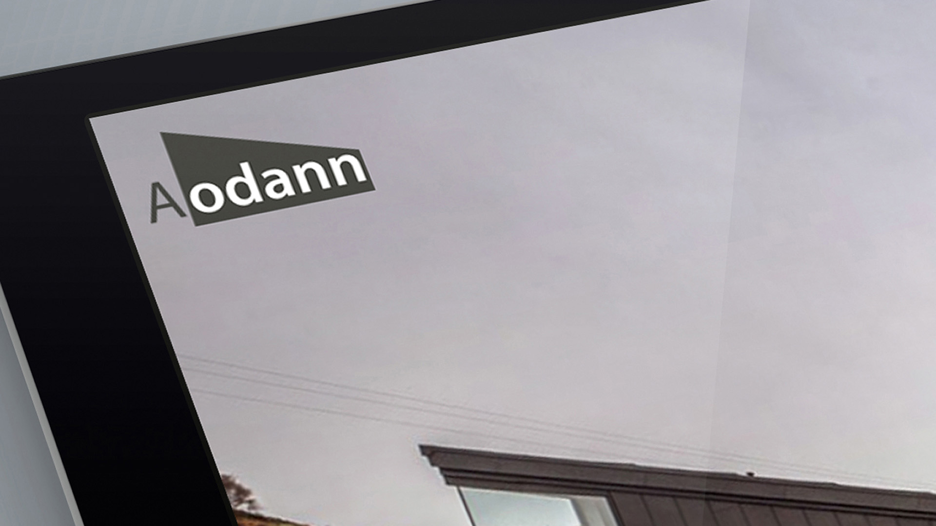 A close-up section of a web page displaying the Aodann Logo.
