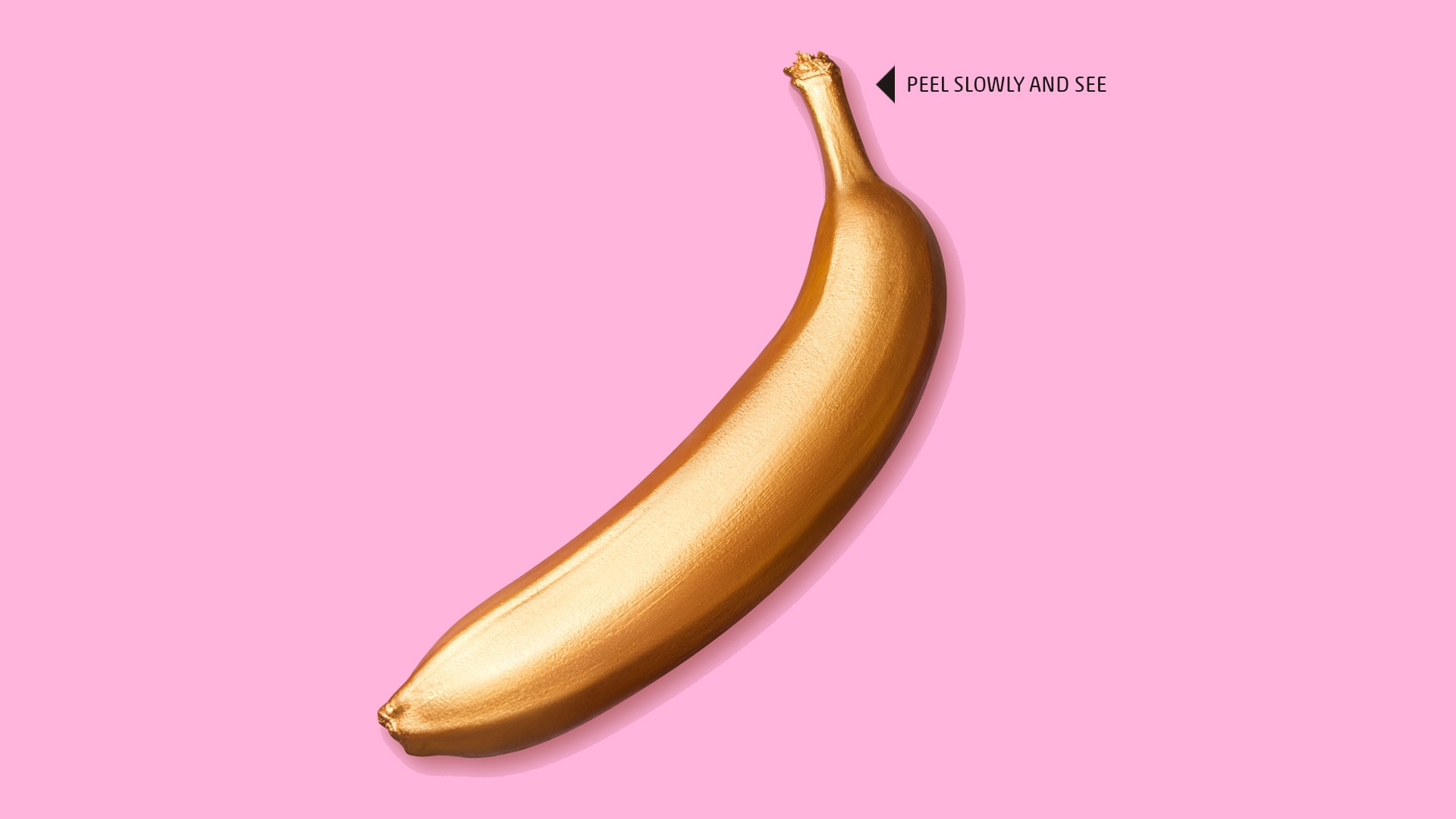 A Blog Article Illustration of a Gold Banana on a pink background for the Influencers Spotify Campaign for the PRCA