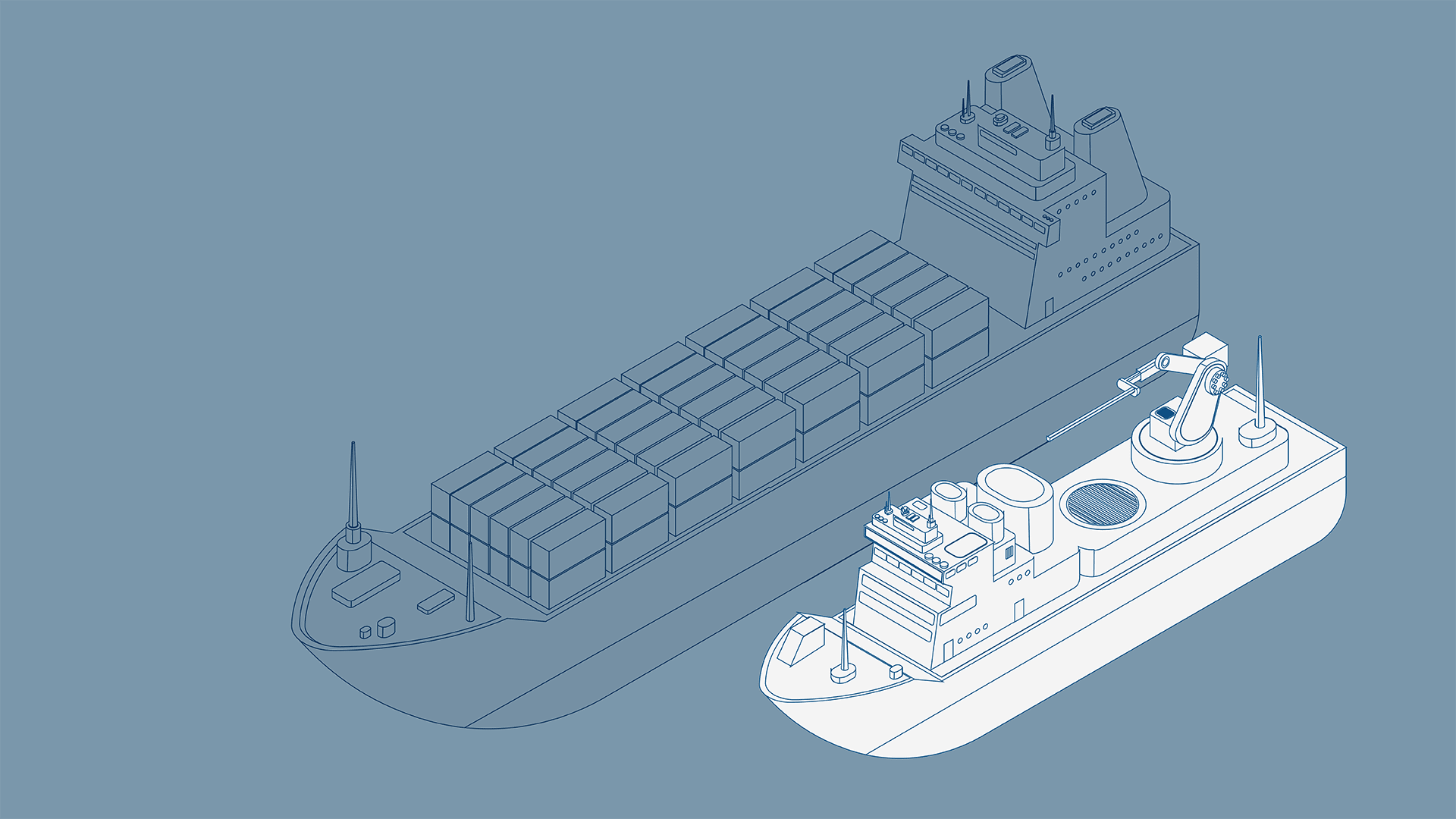 A Seascope Maritime Insurance Container Ship Illustration