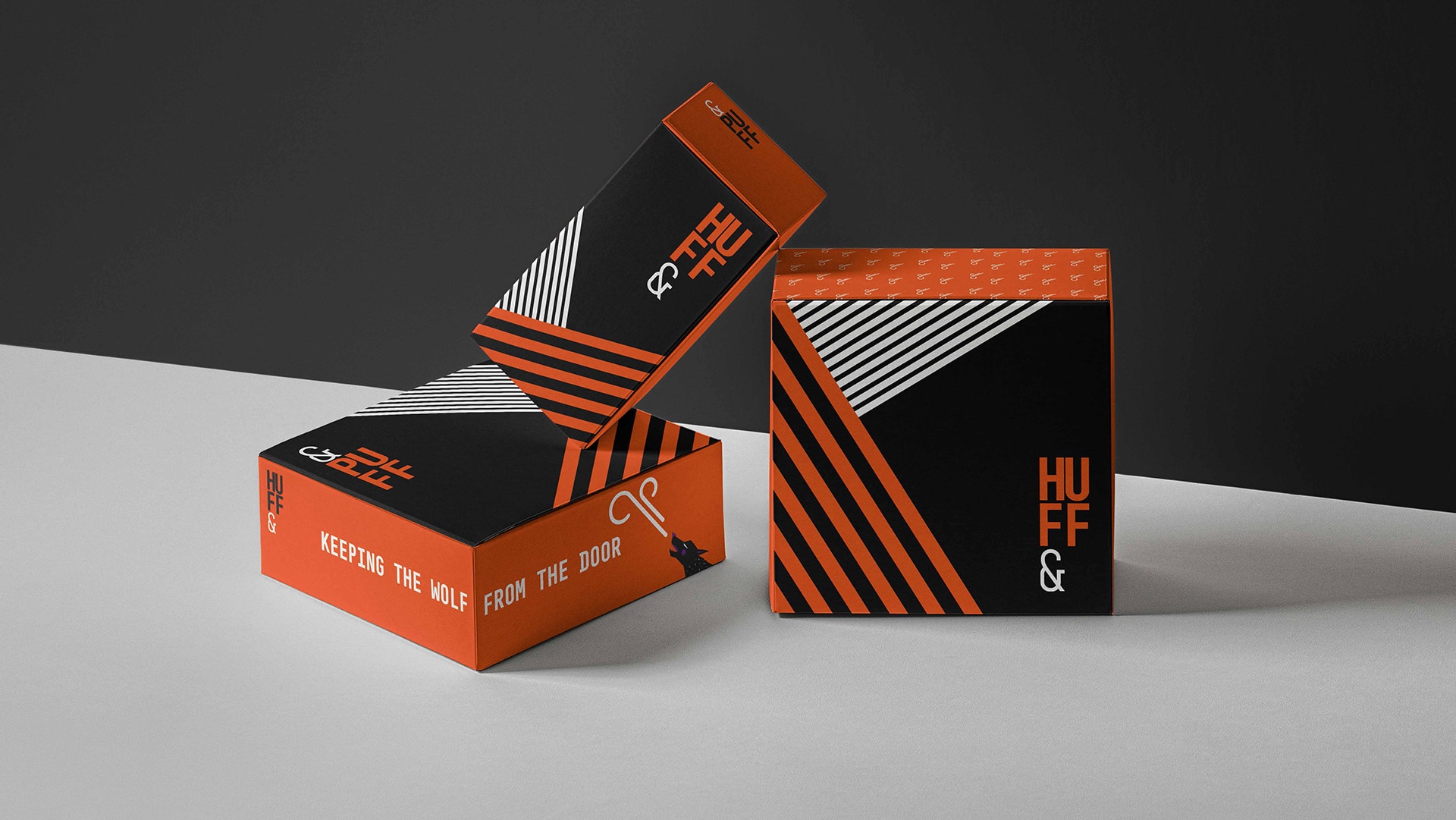 An image of a packaging displaying the Huff and Puff B2B branding